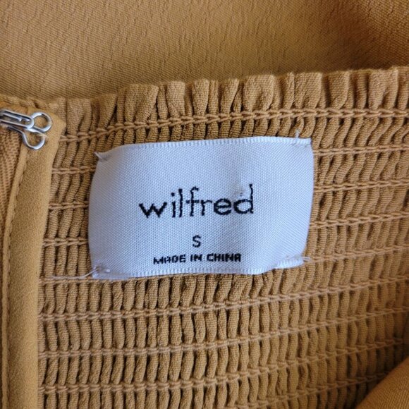 NWT Wilfred Aritzia Cammy Dress Gold Size Small - Picture 10 of 16